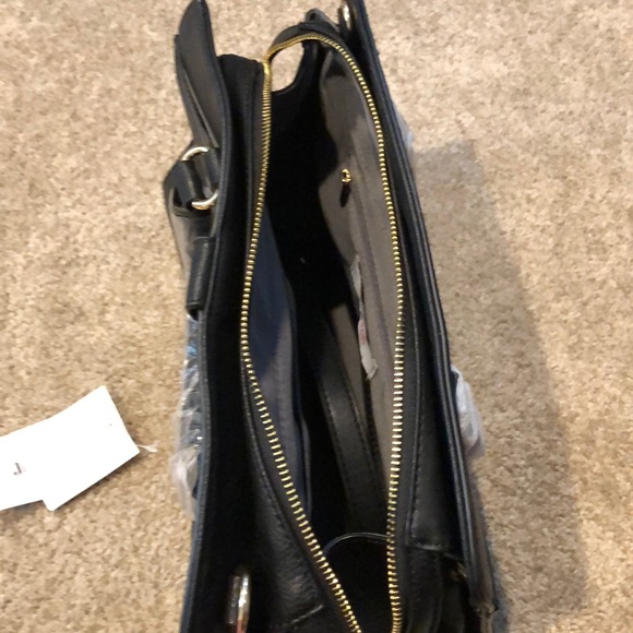 JustFab Bags Justfab Lokk Black Bag With Gold Accents Poshmark